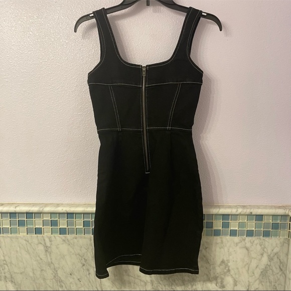 Reformation Davies Bustier Denim Mini Dress Black - Picture 7 of 8